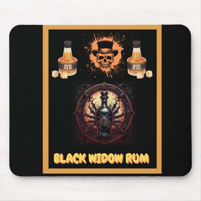 Werbezeichen für Metalle für Black Widow Mousepad (Vorne)