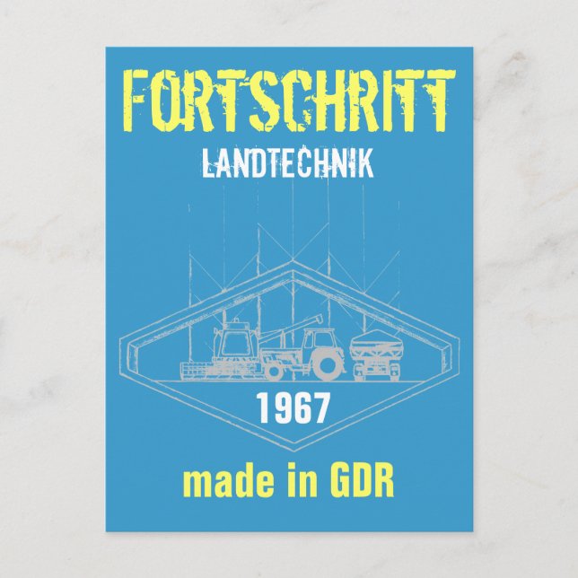 Werbung DDR Landtechnik Postkarte (Vorderseite)