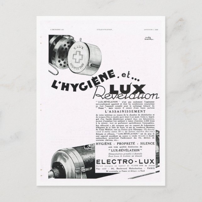 Werbung, Elektrolux Postkarte (Vorderseite)