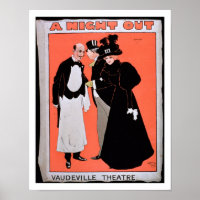 Werbung für "A Night Out" im Vaudeville