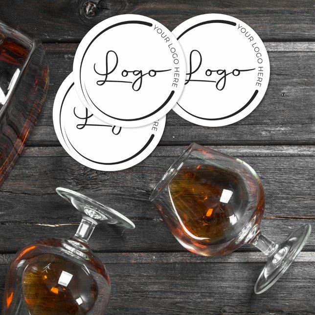 Werbung für berufliche Firmenlogo Runder Pappuntersetzer (Von Creator hochgeladen)