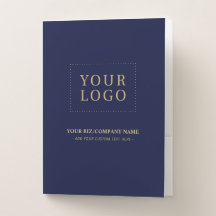 Werbung für Blue & Gold-Business-Logo für Navy