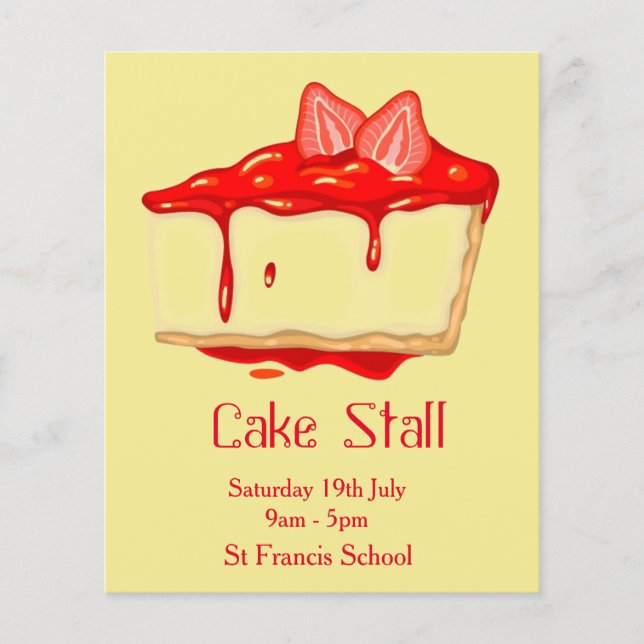 Werbung für "Cake Stall Bake Sale" Flyer (Vorne)