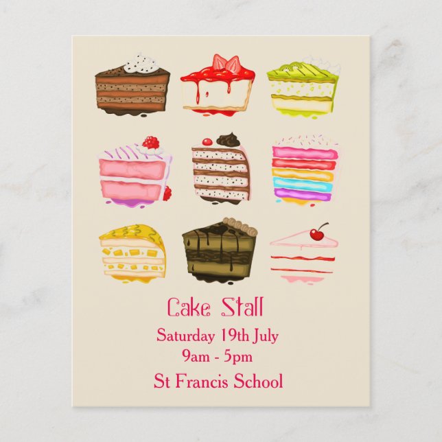 Werbung für "Cake Stall Bake Sale" Flyer (Vorne)