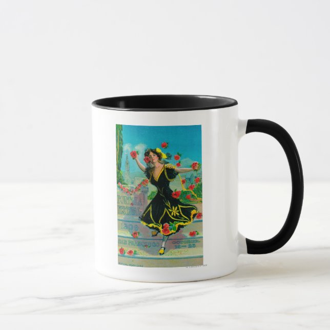 Werbung für das Portola Festival (Tänzer) Tasse (Rechts)