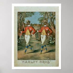 Werbung für die "Harley Brothers" (Farbe li Poster