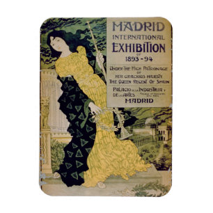 Werbung für die "Madrid International Exhibi" Magnet
