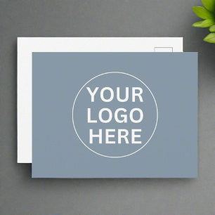Werbung für Dusty Blue l Beruflich Company-Logo Postkarte