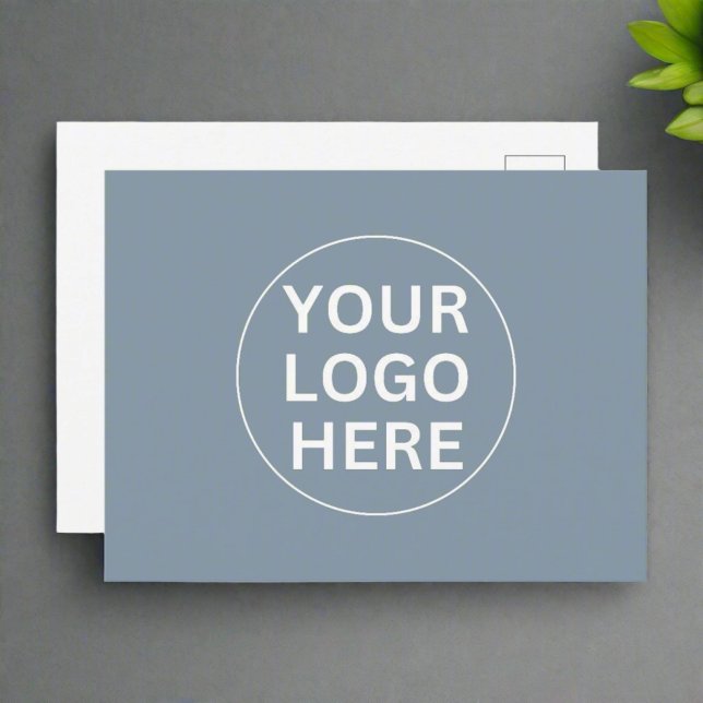 Werbung für Dusty Blue l Beruflich Company-Logo Postkarte (Von Creator hochgeladen)