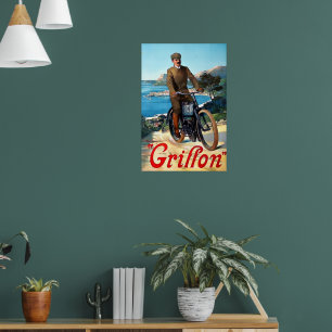 Werbung für Fahrräder Griffon 1905 Poster