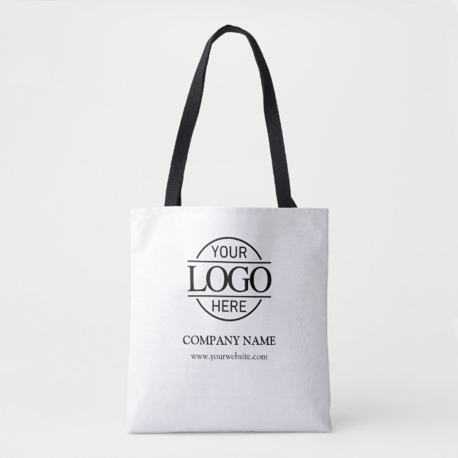 Werbung für Firmenlogo für Schwarzweiß-Unternehmen Tasche (Vorderseite)
