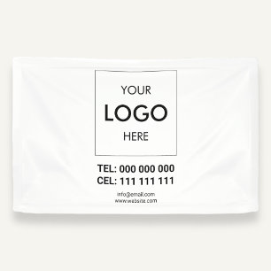 Werbung für Firmenlogos weiß Banner