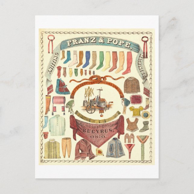 Werbung für Franz- und Papstknetmaschinen Postkarte (Vorderseite)