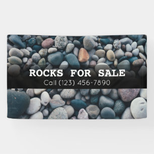 Werbung für große Felsen für den Verkauf von Lands Banner