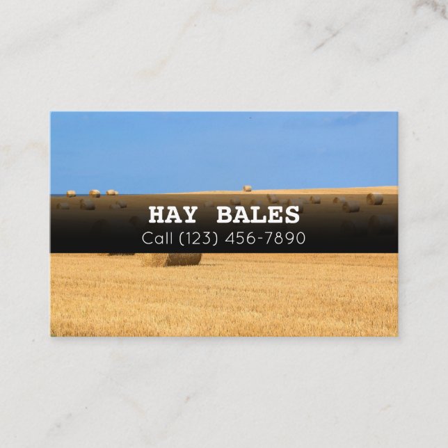 Werbung für Hay Bales für Visitenkarten von Handel Visitenkarte (Vorderseite)