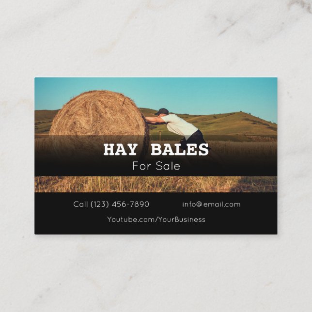 Werbung für Hay Bales für Visitenkarten von Handel Visitenkarte (Rückseite)