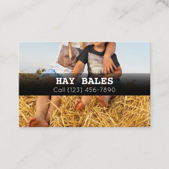 Werbung für Hay Bales für Visitenkarten von Handel Visitenkarte (Vorderseite)