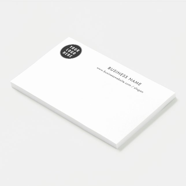 Werbung für Ihr Firmenlogo und Ihre Firmenwebsite Post-it Klebezettel (angewinkelt)