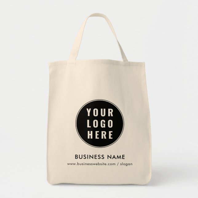 Werbung für Ihr Minimalistisches Firmenlogo Tragetasche (Vorne)