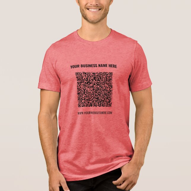 Werbung für Ihre QR-Code-Website Tri-Blend Shirt (Vorderseite)