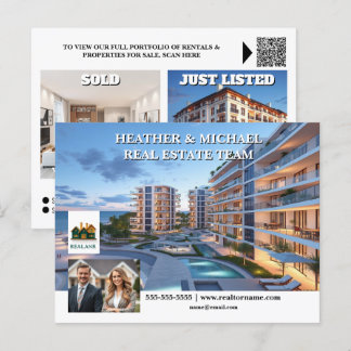 Werbung für Immobilien in Real Anwesen Marketing Postkarte