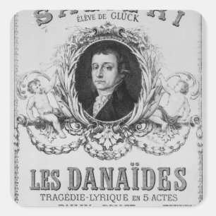 Werbung für "Les Danaides" Quadratischer Aufkleber
