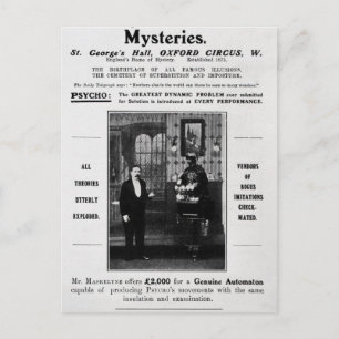 Werbung für Maskelyne & Devant's Mysteries Postkarte