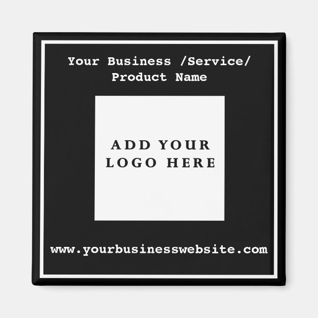Werbung für Minimalistische Firmenlogos Magnet (Vorne)