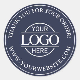 Werbung für moderne Blue-Custom-Geschäftslogos von Runder Aufkleber