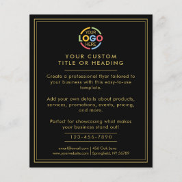 Werbung für moderne Schwarz-Weiß-Firmenlogos Flyer