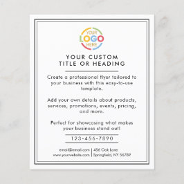 Werbung für moderne Schwarz-Weiß-Firmenlogos Flyer