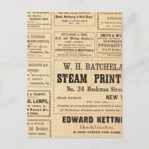 Werbung für Öl Postkarte