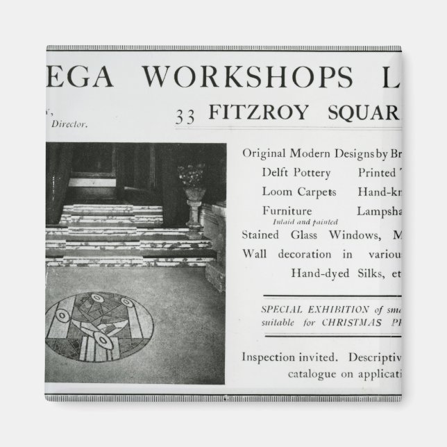 Werbung für Omega Workshops Ltd Magnet (Vorne)