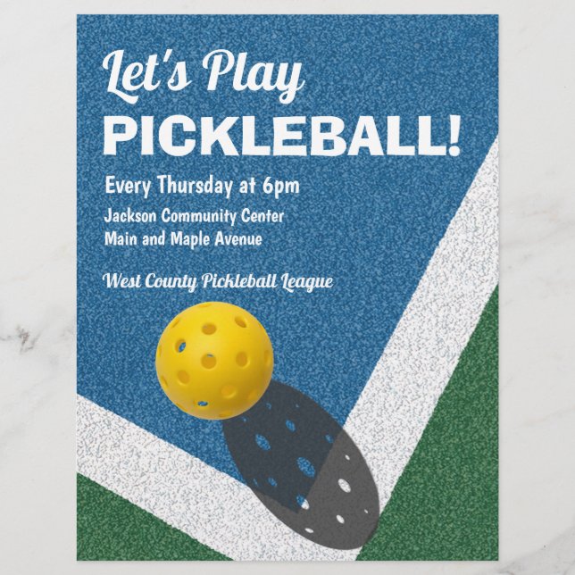 Werbung für Pickleball-Spiele Flyer (Vorne)