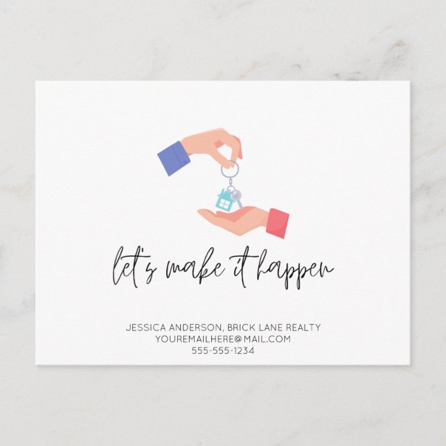 Werbung für Real Anwesen Client Leads Postkarte (Vorderseite)