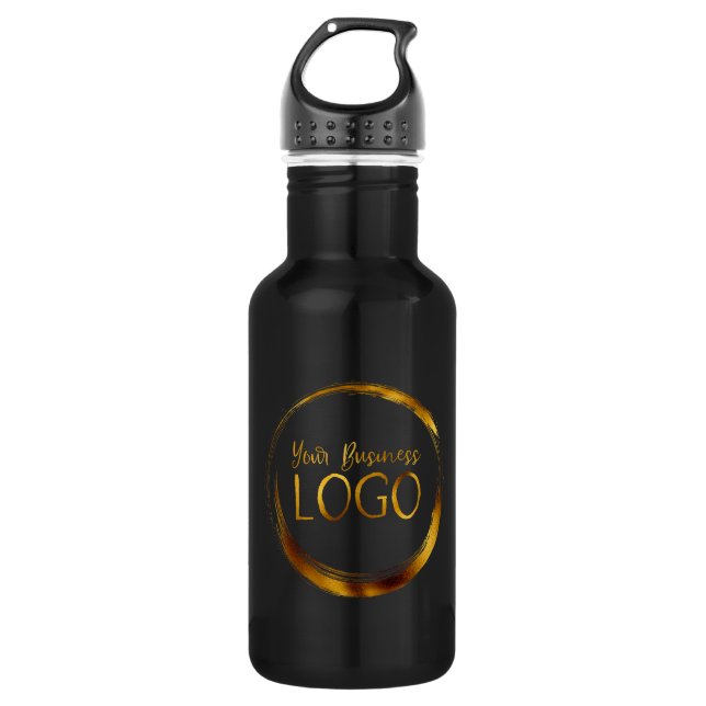 Werbung für Round-Business-Logos Edelstahlflasche (Vorderseite)