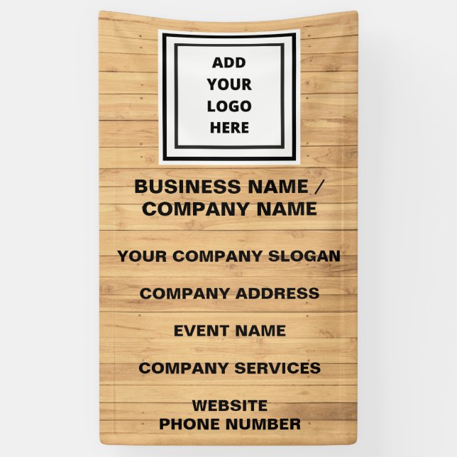 Werbung für rustikale Wood Business-Logos  Banner (Vertikal)