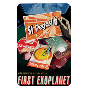 Werbung für Sci-Fi-Reisen, Planet 51 Pegasi b Magnet