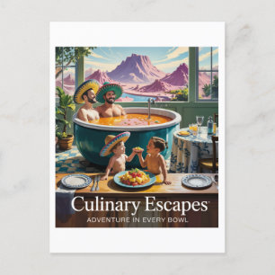 Werbung für Surreal Soup Hot Tub Postkarte