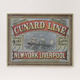 Werbung für Vintage Cunard Line Shipping Company