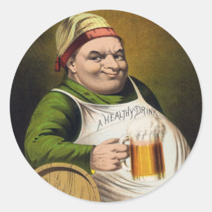Werbung für Vintages Lagerbier Runder Aufkleber