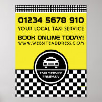 Werbung für "White Taxi Cab Circled"-Logos