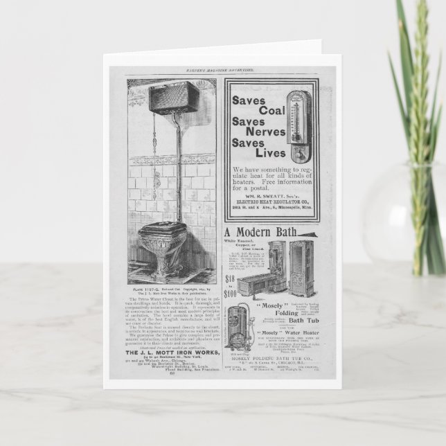 Werbung im frühen 20. Jahrhundert Karte (Vorderseite)