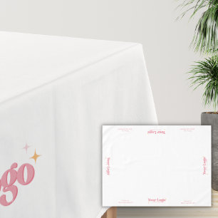 Werbung mit Firmenlogo - Social Media für Veransta Tischdecke