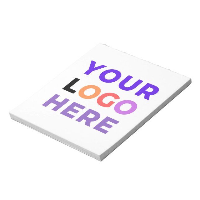 Werbung mit Markenbezeichnungen (Firmenlogo) Notizblock (Rotiert)