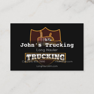 Werbung Trucking Company Services Hauling Business Visitenkarte