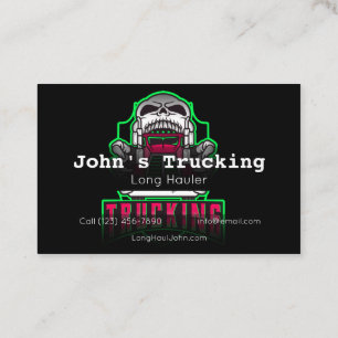 Werbung Trucking Company Services Hauling Business Visitenkarte