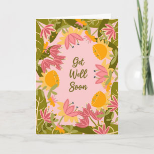 Werde Bald Gesund Blumen Karte
