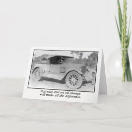 Werde bald wieder gesund, Oldtimer wartet auf Serv Karte