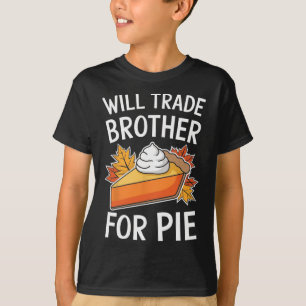 Werde Bruder Für Pie Fall Familie Kinder Danke Tau T-Shirt